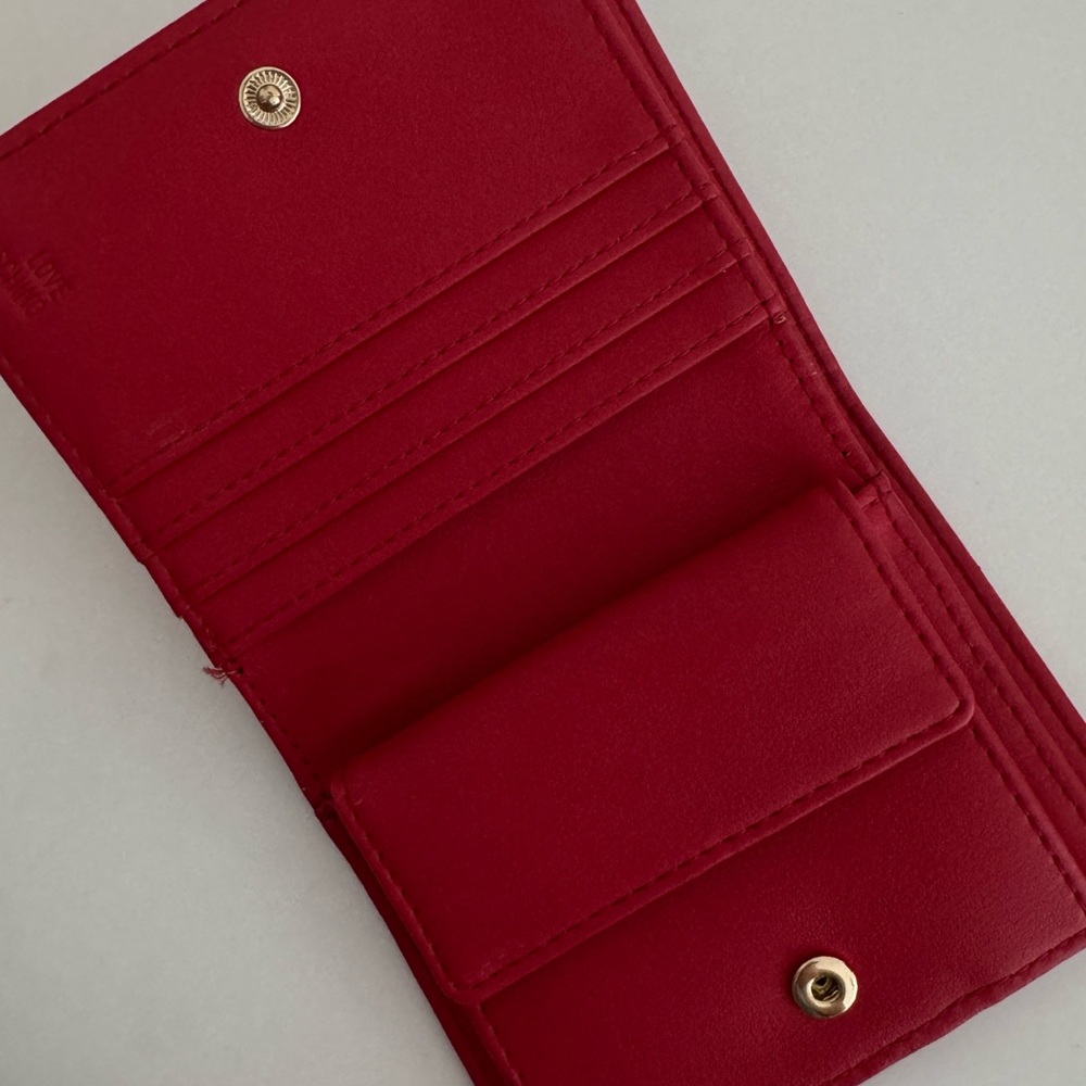 Love Moschino Bold Red Wallet with Gold Accents - Picture 3 of 3